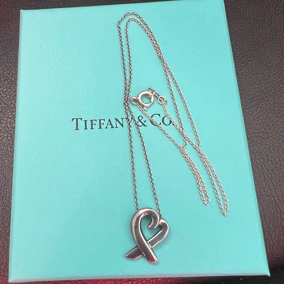 Tiffany & Co Loving Heart Pendant Necklace Size Small - Picture 1 of 7